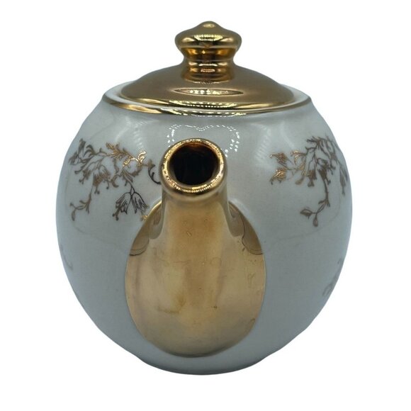 Hand painted 22-Kt. Gold 50th Anniversary Teapot with Lid - Picture 4 of 11